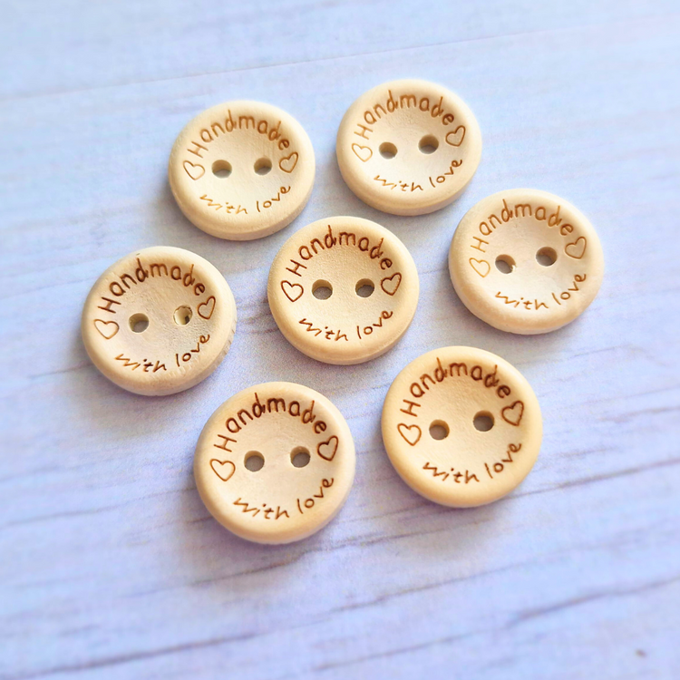 Wooden buttons perfect for handmade baby clothing