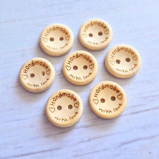 15mm-wooden-buttons-handmade-with-love - Twisted by the Sea