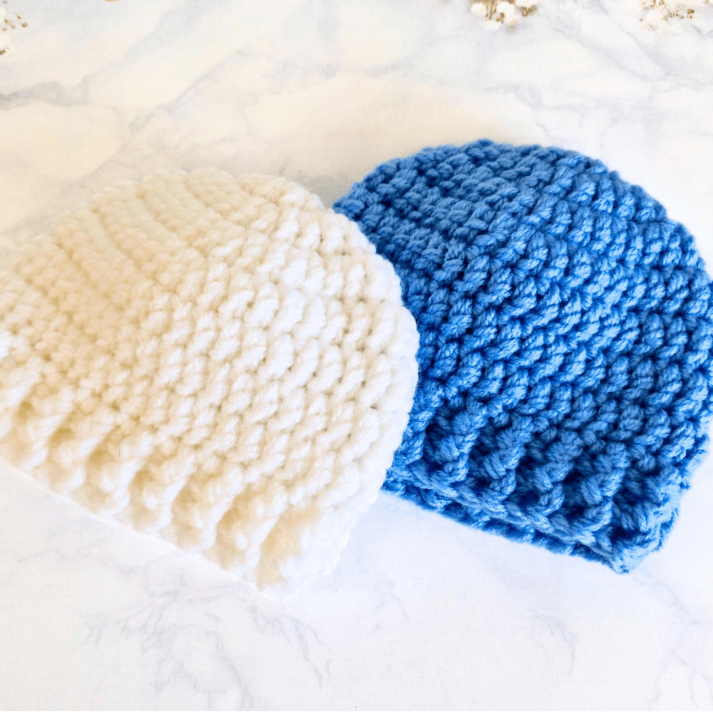 Crochet Baby Beanie Hat – Handmade, Sizes Newborn to 12 Months - Twisted by the Sea