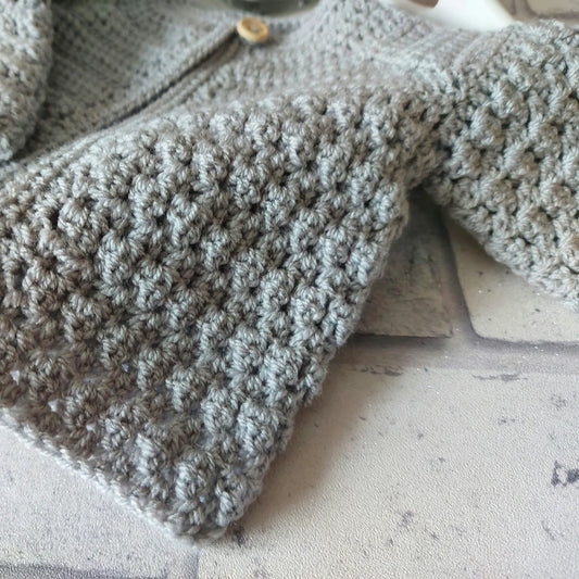 Crochet Baby Cardigan – Newborn to 24 Months - Twisted by the Sea
