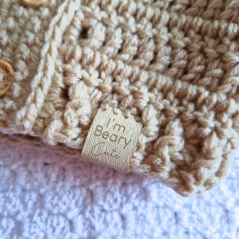 Handmade Crochet Baby Hooded Cardigan – Newborn to 12 Months – Baby Toddler Cardigans crafted in soft acrylic yarn and available in multiple colours by Twisted by the Sea.