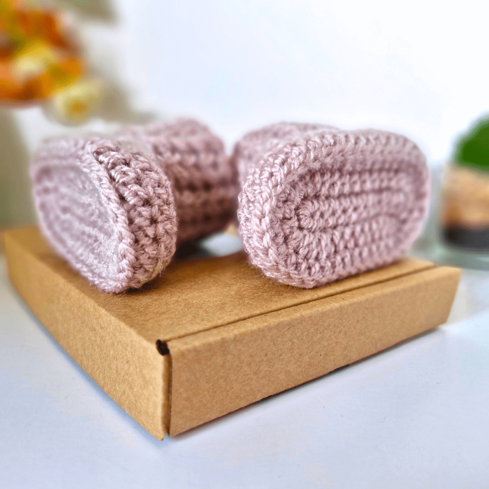 Handmade Crochet Baby Booties – Newborn to 6 Months | Baby Shower Gift - Twisted by the Sea