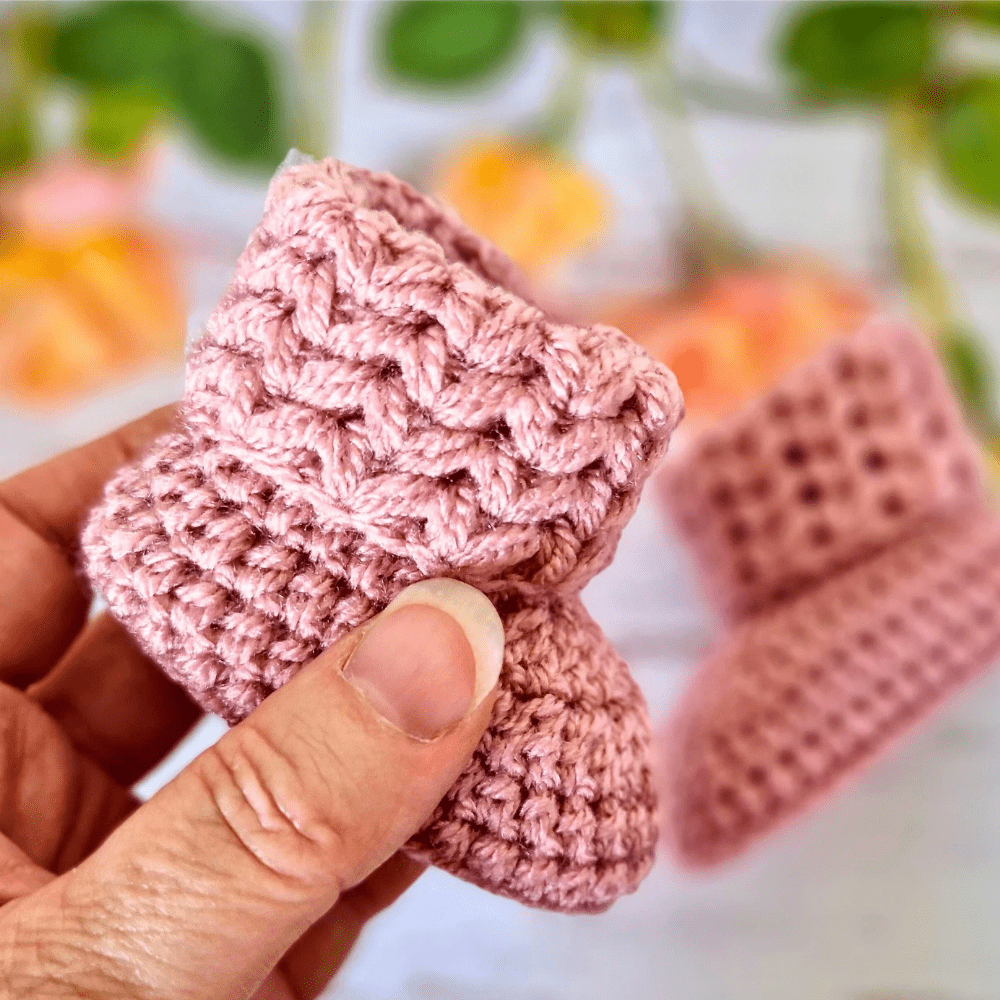 Handmade Crochet Baby Booties – Newborn to 6 Months | Baby Shower Gift - Twisted by the Sea