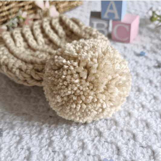 Handmade Crochet Pom Pom Hat – Child, Teen & Adult - Twisted by the Sea