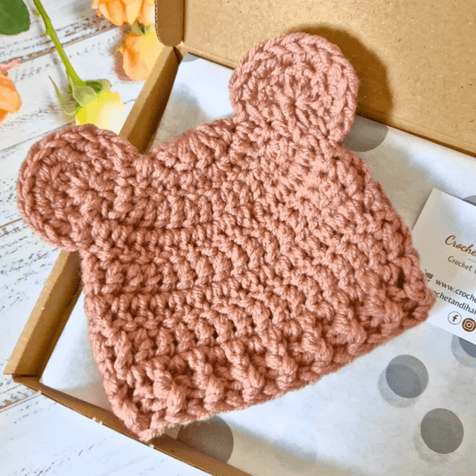 Teddy Bear Crochet Hat and Bootie Set – Warm and Adorable Gift for Little Ones - Twisted by the Sea