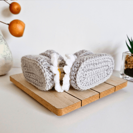 Handmade Crochet Daisy Baby Hat and Booties Set - Twisted by the Sea