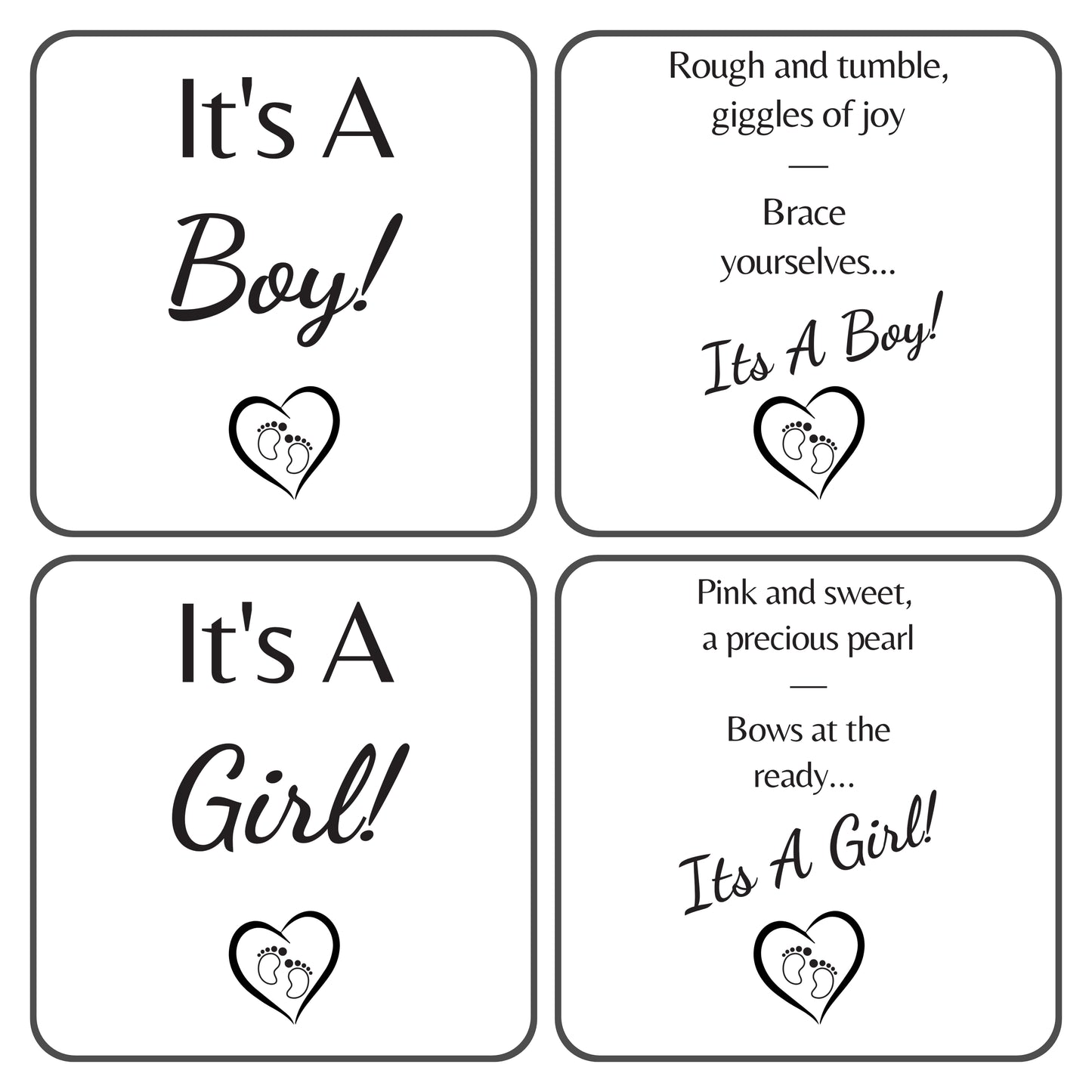 Gender Reveal Gift | It's A Girl Crochet Baby Bootie Reveal - Twisted by the Sea