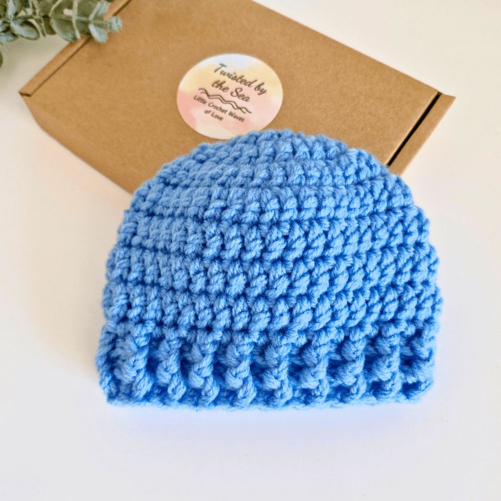 Crochet Baby Beanie Hat – Handmade, Sizes Toddler to Adult - Twisted by the Sea