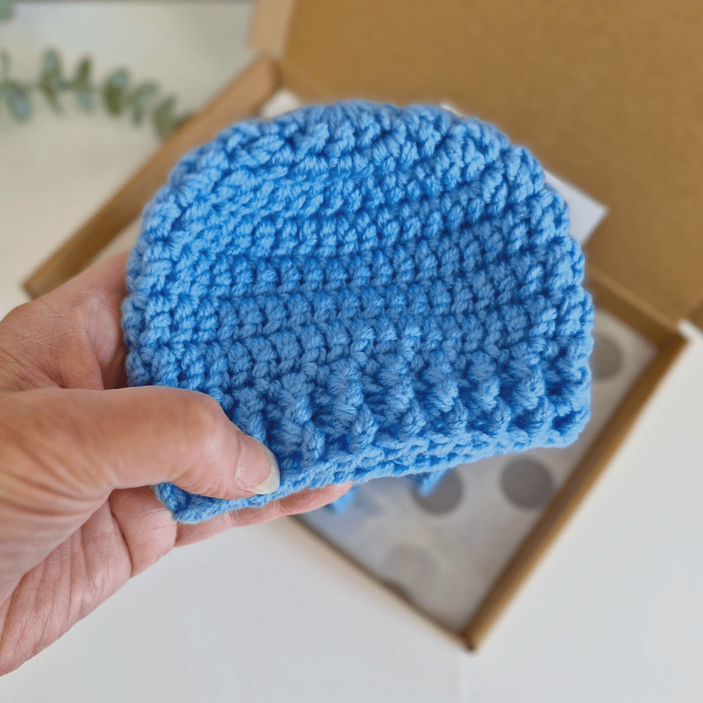 Crochet Baby Beanie Hat – Handmade, Sizes Newborn to 12 Months - Twisted by the Sea