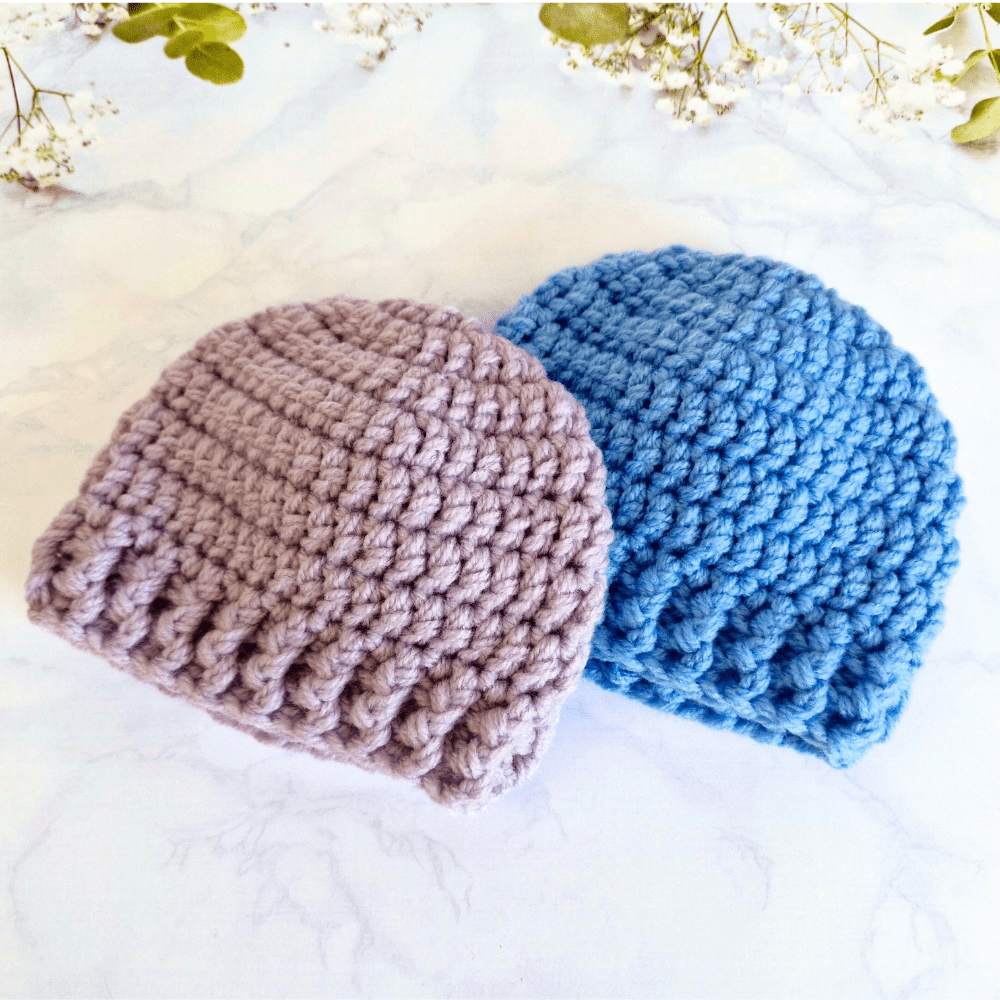 Crochet Baby Beanie Hat – Handmade, Sizes Toddler to Adult - Twisted by the Sea