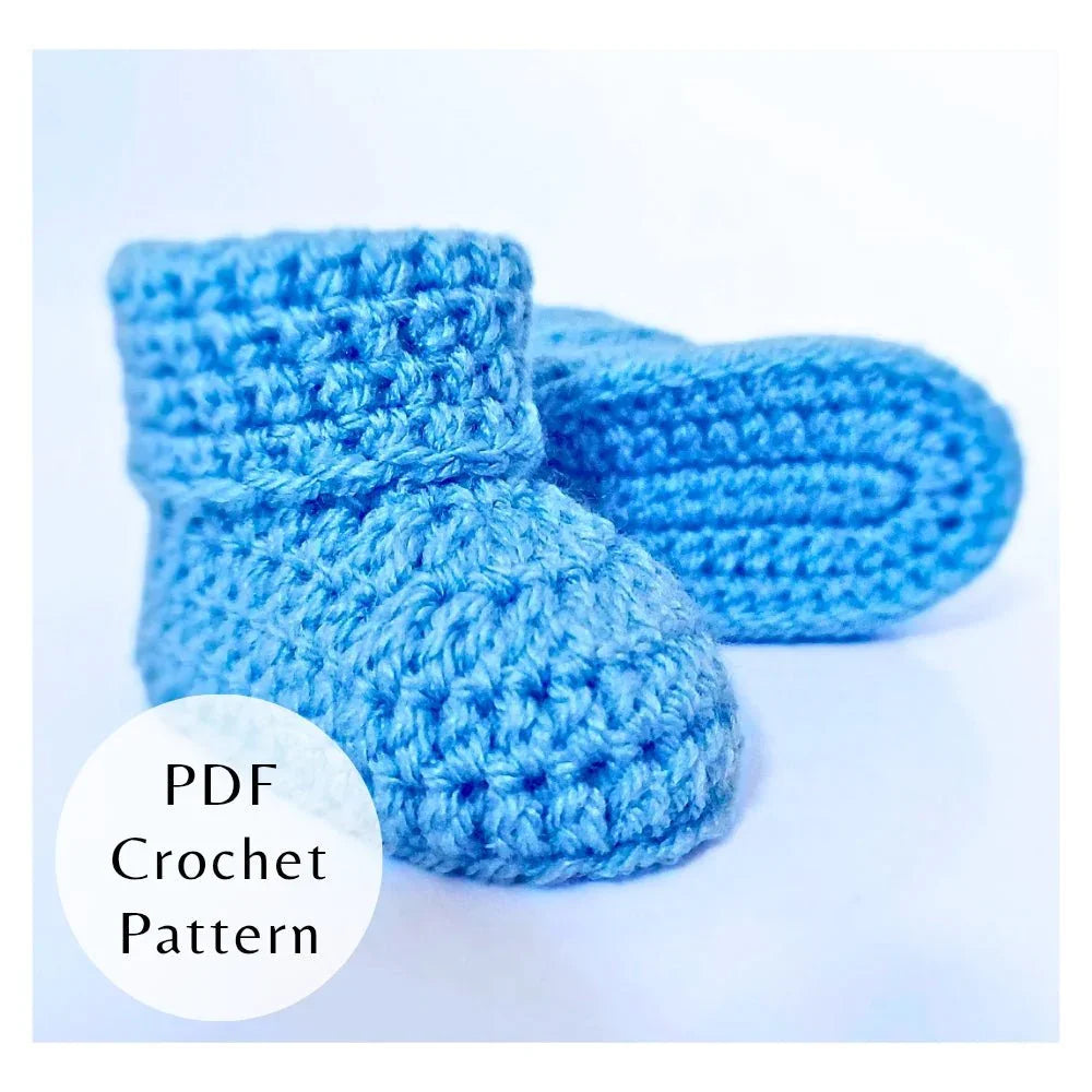 PDF CROCHET PATTERN Baby Booties (Instant Download) - Twisted by the Sea