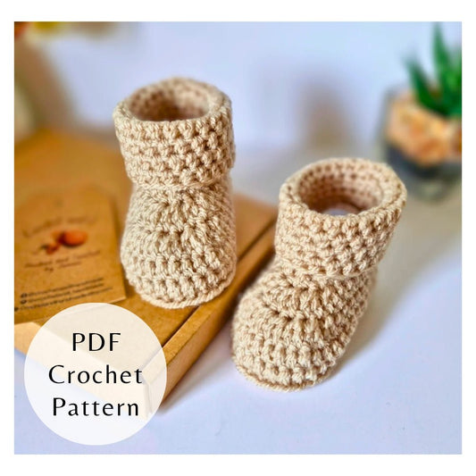PDF CROCHET PATTERN Baby Booties (Instant Download) - Twisted by the Sea