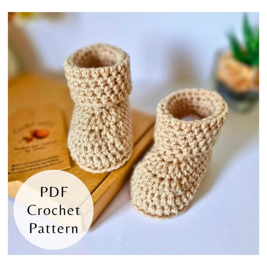 PDF CROCHET PATTERN Baby Booties (Instant Download) - Twisted by the Sea