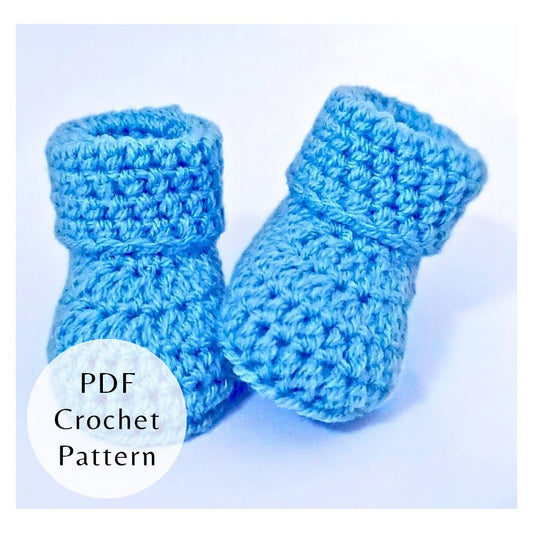 PDF CROCHET PATTERN Baby Booties (Instant Download) - Twisted by the Sea