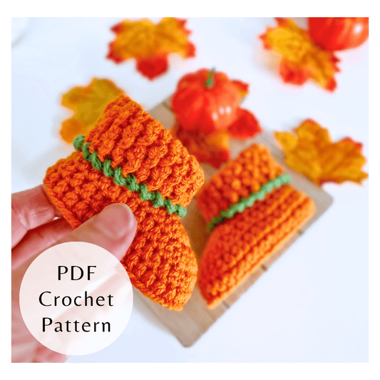 Pumpkin Baby Booties Crochet Pattern – PDF Download in 3 Sizes (Newborn to 6 Months) - Twisted by the Sea