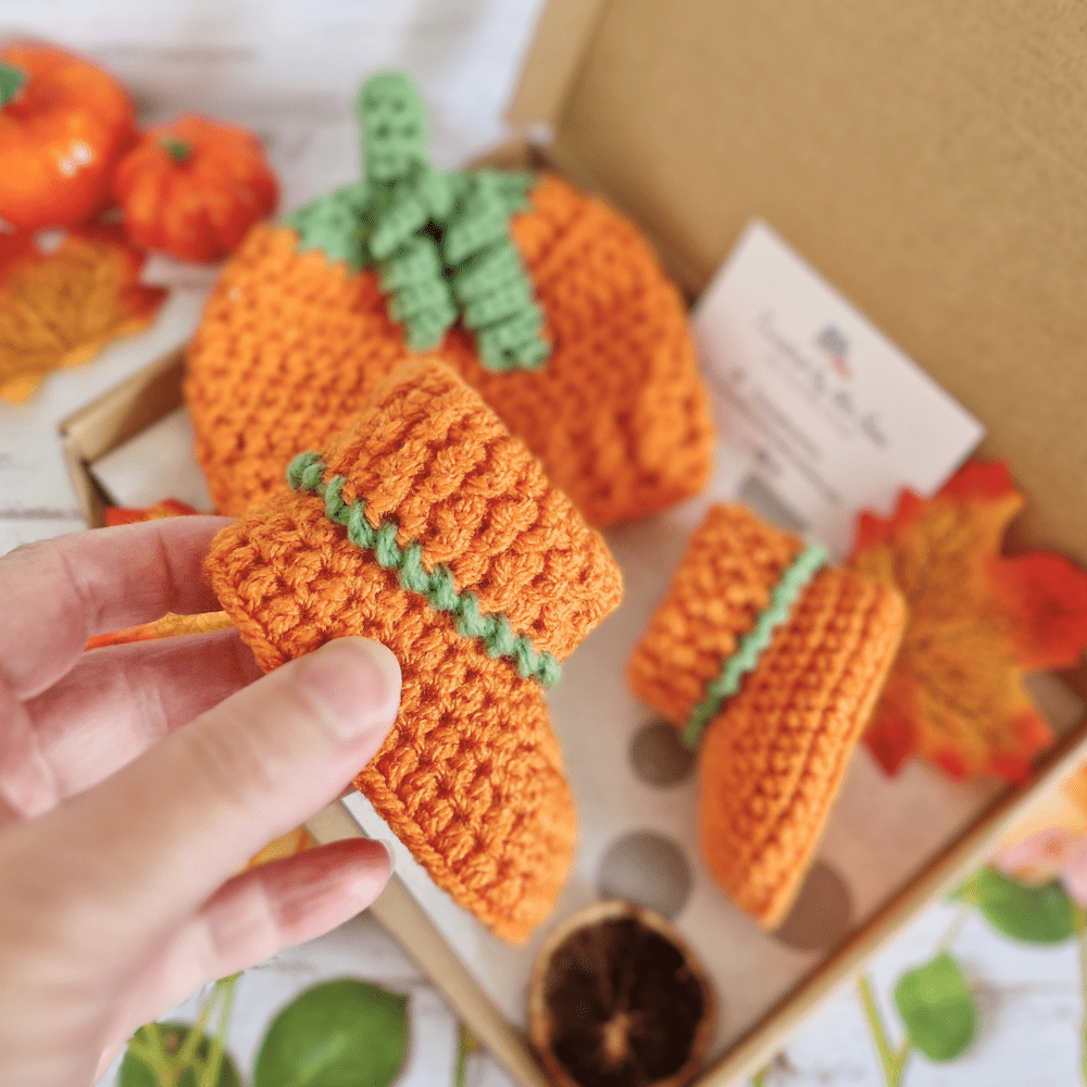 Handmade Crochet Pumpkin Baby Hat & Booties Set – Autumn Gift - Twisted by the Sea