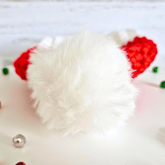 Handmade Christmas Baby Hat & Bootie Set – Red and White (Newborn to 6 Months) - Twisted by the Sea