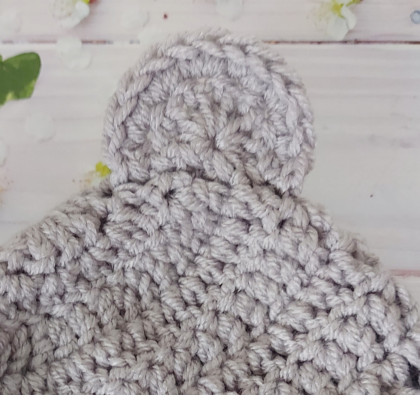 Handmade Handmade Crochet Teddy Bear Baby Hat – Newborn to 6 Months, Soft & Cosy Beanie – Beanie Hat crafted in soft acrylic yarn and available in multiple colours by Twisted by the Sea.