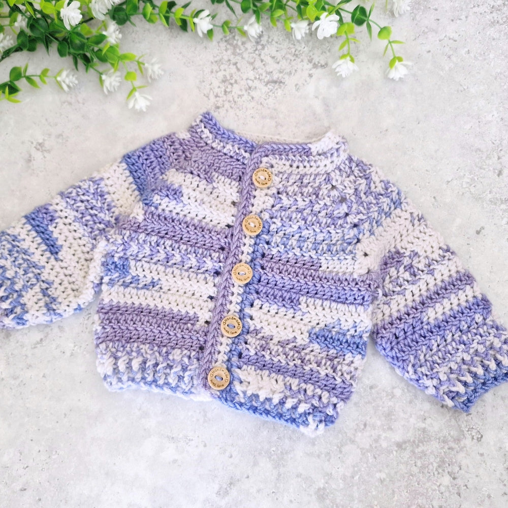 Yarn review - king cole cherish yarn, cardigan picturedin shade Pavlova