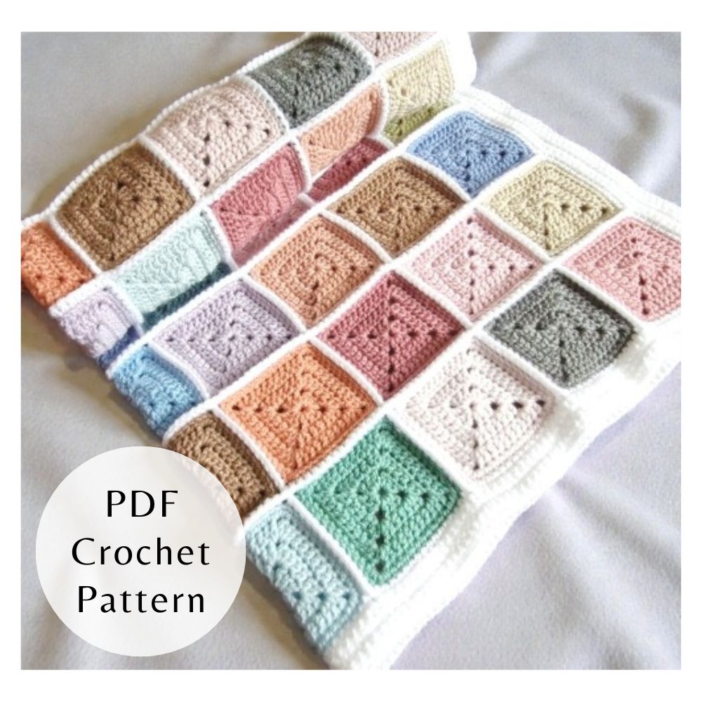 PDF PATTERN Crochet Stash Busting Baby Blanket (Instant Download) - Twisted by the Sea