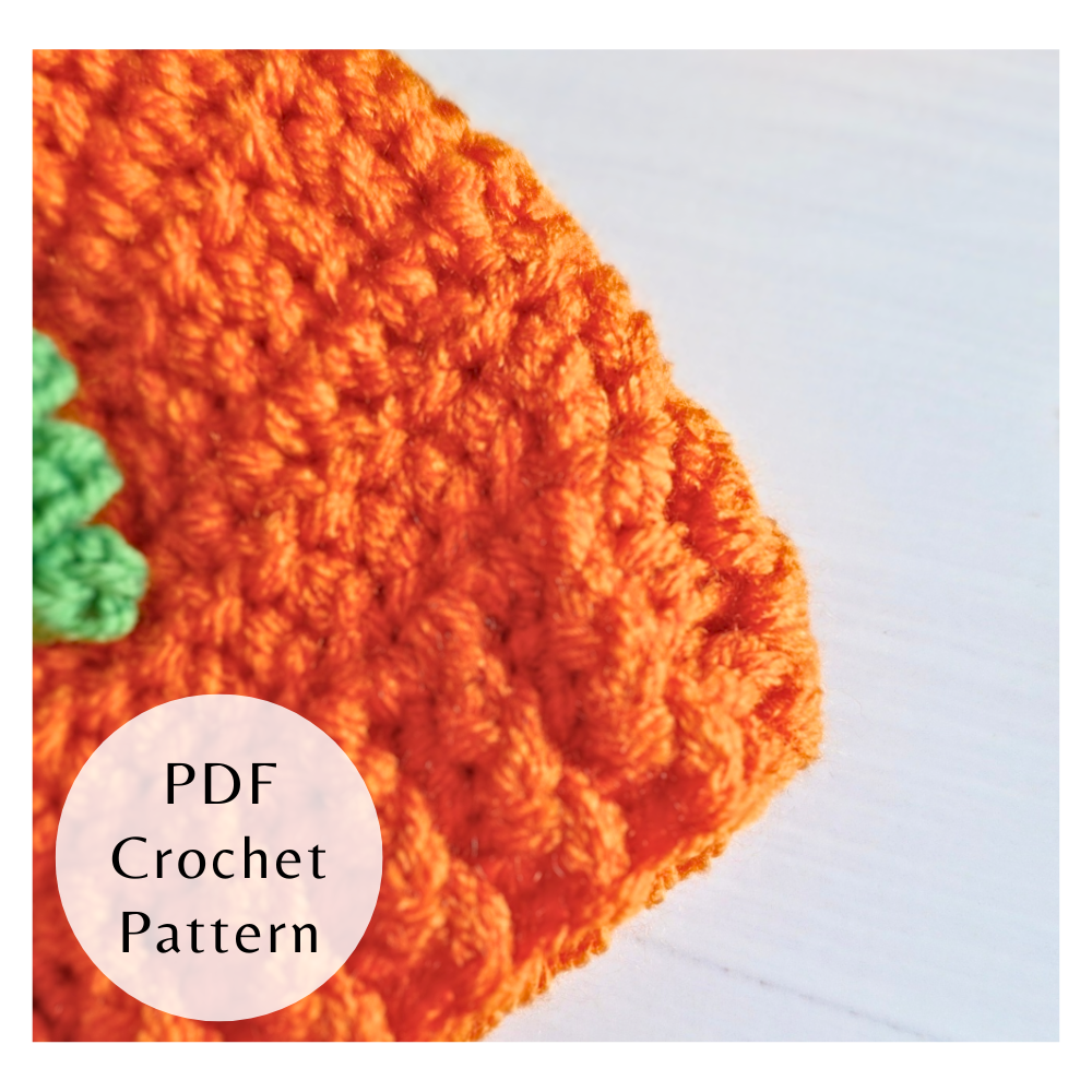 Handmade Pumpkin Baby Hat Crochet Pattern – PDF Digital Download – PDF pattern crafted in soft acrylic yarn and available in multiple colours by Twisted by the Sea.