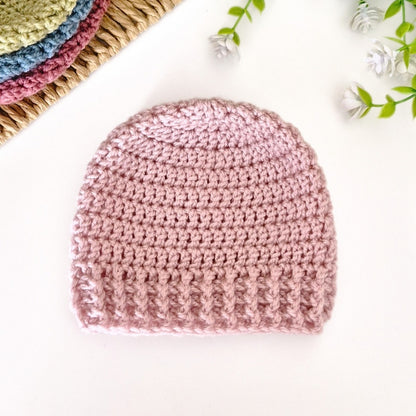 Handmade Crochet Baby Beanie Hat – A Thoughtful Gift for Newborns
