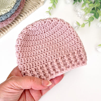 Handmade Crochet Baby Beanie Hat – A Thoughtful Gift for Newborns