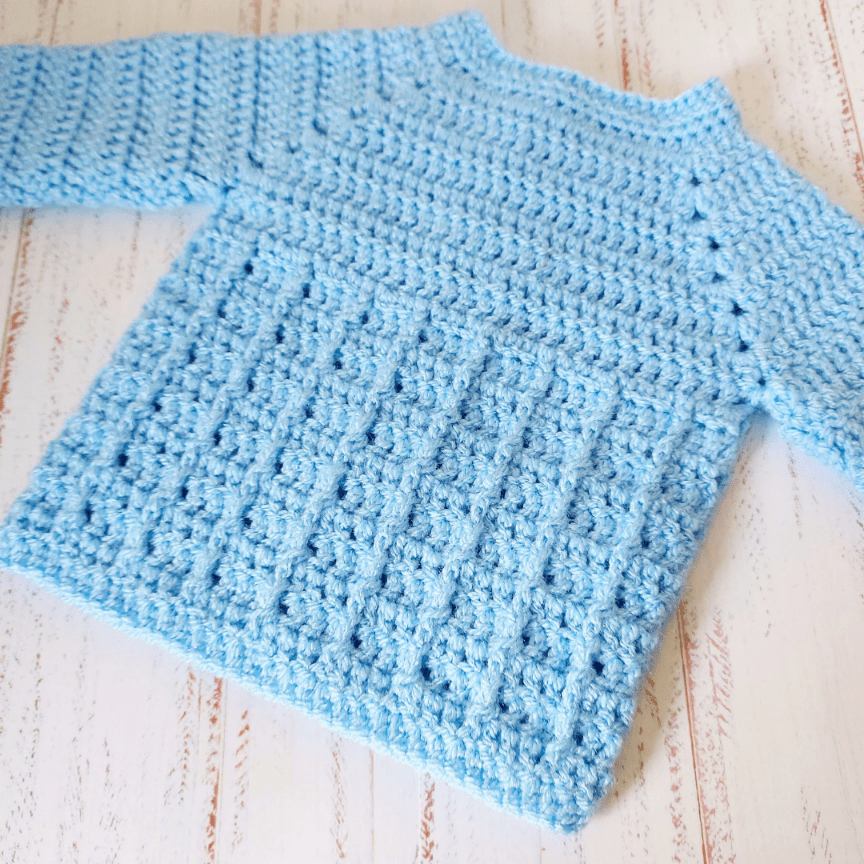 Handmade Crochet Baby Cardigan, Sizes Newborn and 0-3 Months - Twisted by the Sea