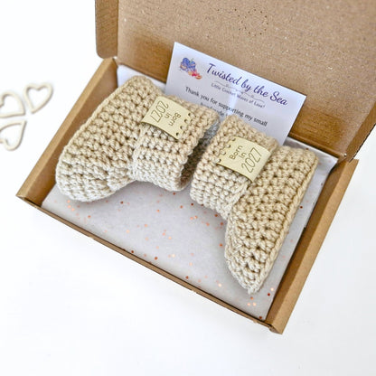 Born in 2027 Crochet Baby Booties – Handmade Newborn Gift