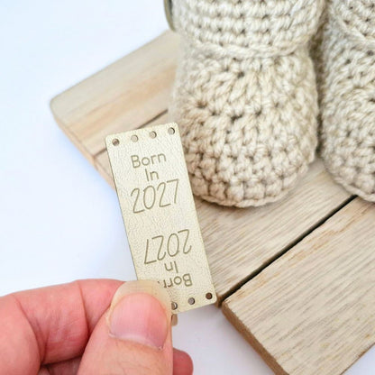 Born in 2027 Crochet Baby Booties – Handmade Newborn Gift