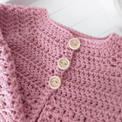 Crochet Daisy Baby Cardigan – Handmade in sizes 12 to 24 Months - Twisted by the Sea