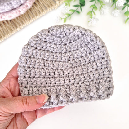 Handmade Crochet Beanie Hat – Gift Ready (Newborn to Adult)