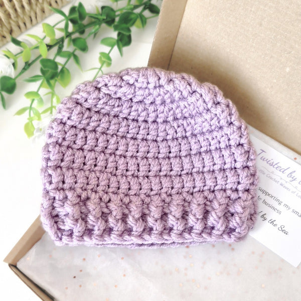 Handmade Crochet Beanie Hat – Gift Ready (Newborn to Adult)