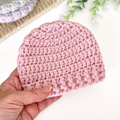 Handmade Crochet Beanie Hat – Gift Ready (Newborn to Adult)