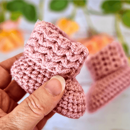 Handmade Crochet Baby Booties – Newborn to 6 Months | Baby Shower Gift - Twisted by the Sea