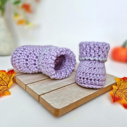 Handmade Crochet Summerween Baby Booties – Pumpkin Gift