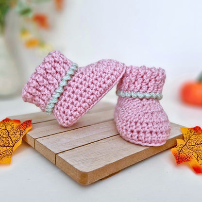 Handmade Crochet Summerween Baby Booties – Pumpkin Gift