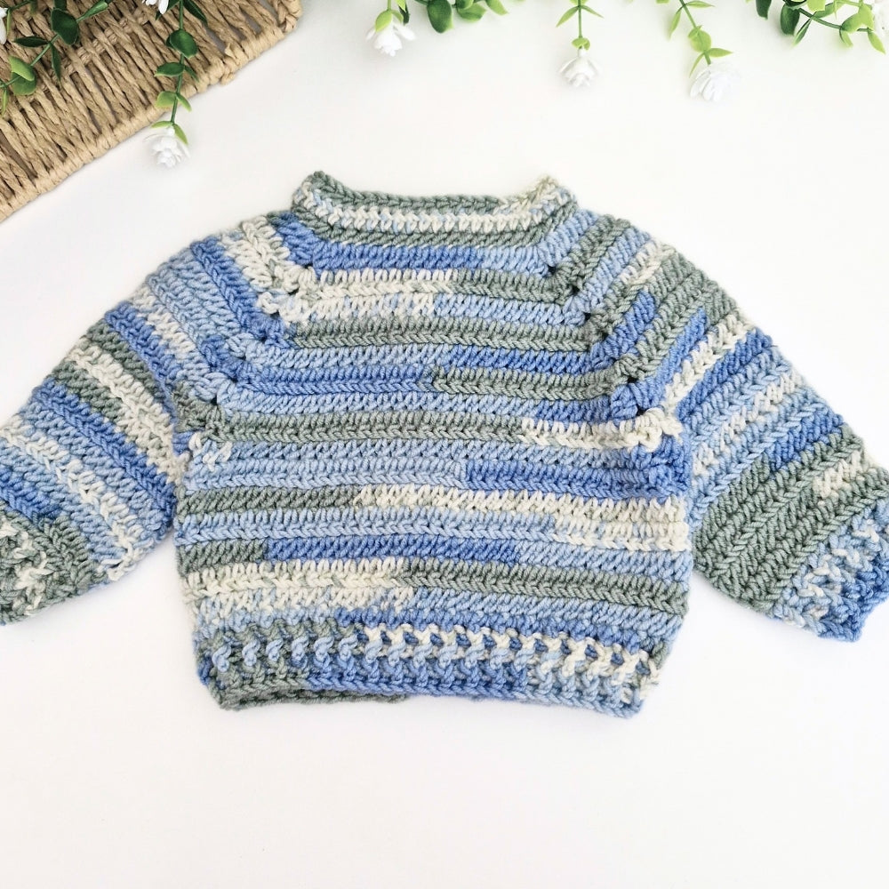 Handmade Baby Cardigan -Newborn to 2 Years in Pinks or Blue