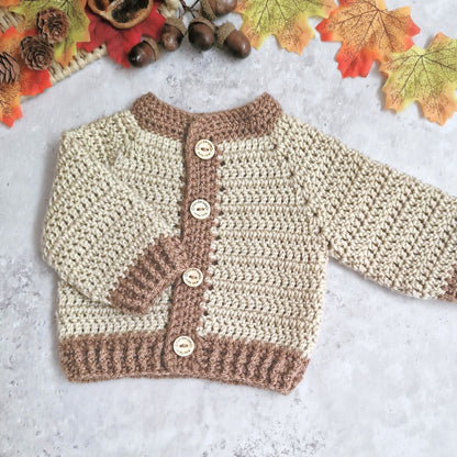 Crochet Summerween Baby Cardigan – Pumpkin Gift, Newborn to 2 Years