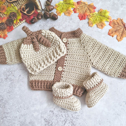 Crochet Summerween Baby Cardigan – Pumpkin Gift, Newborn to 2 Years