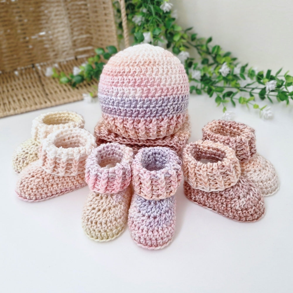 Crochet Baby Hat & Booties Set – Cutie Pie
