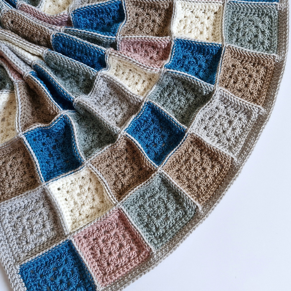 Handmade Patchwork Granny Square Baby Crochet Blanket