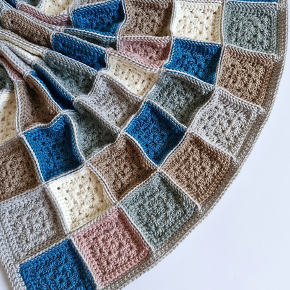 Handmade Patchwork Granny Square Baby Crochet Blanket
