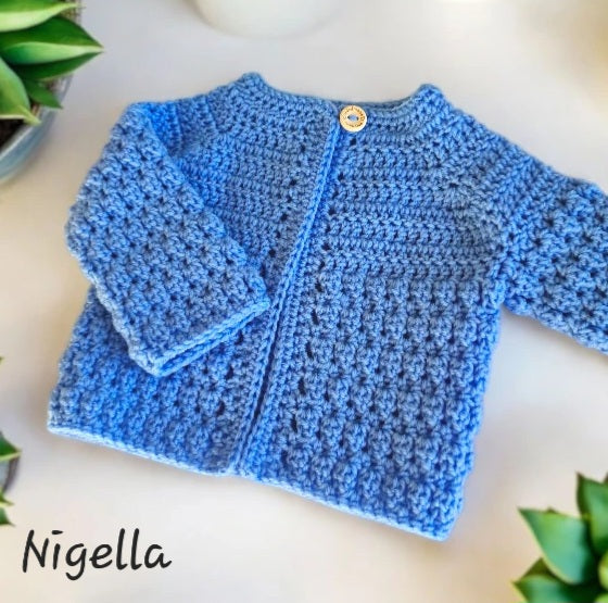 Crochet Baby Cardigan – Newborn to 24 Months - Twisted by the Sea