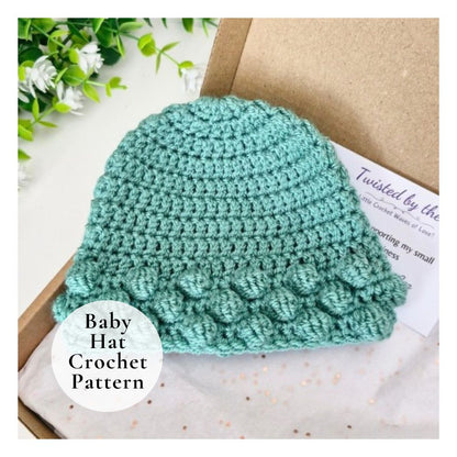 Bobble Cuff Baby Hat Crochet Pattern – PDF Download