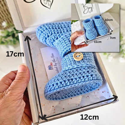 Daddy To Be Pregnancy Announcement Gift – Crochet Baby Booties