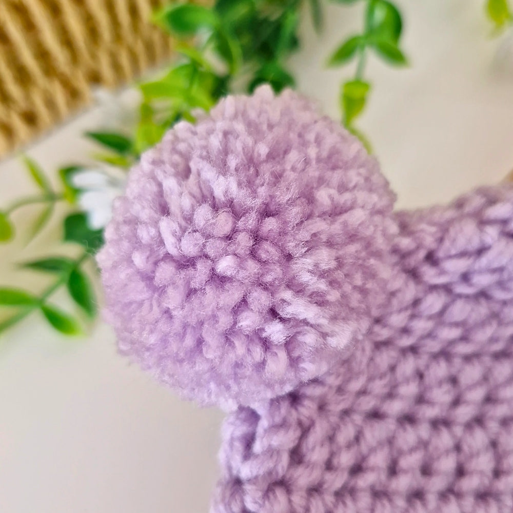 Newborn Crochet Hat and Booties Set in Heather
