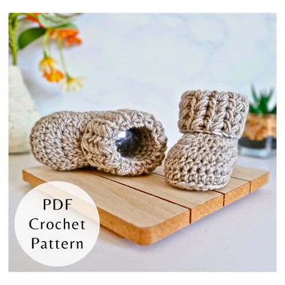 PDF PATTERN Crochet Baby Booties – Puff V Stitch (Instant Download) - Twisted by the Sea