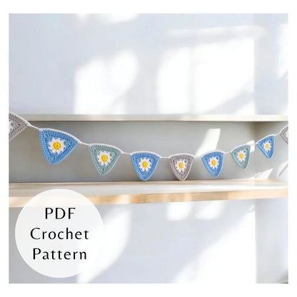 PDF PATTERN Crochet Daisy Bunting (Instant Download) - Twisted by the Sea