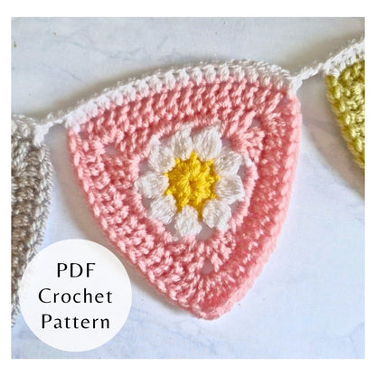 PDF PATTERN Crochet Daisy Bunting (Instant Download) - Twisted by the Sea